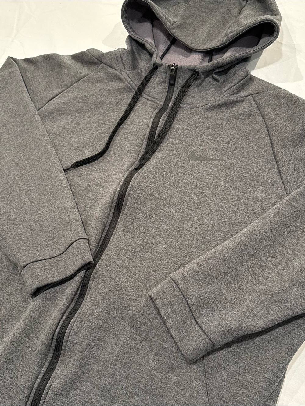 Nike Therma-Fit Mens Gray XXL Tall Hoodie Full Zip Sweatshirt  931996-071
